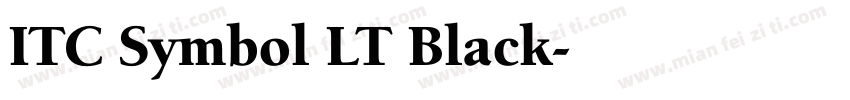 ITC Symbol LT Black字体转换